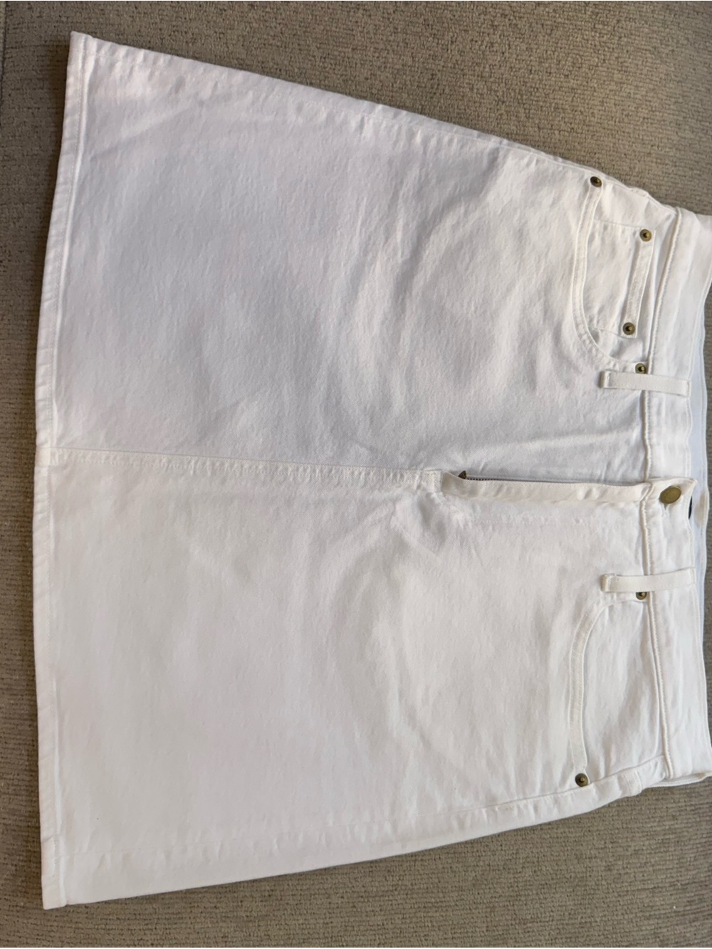 J. Crew White Denim Skirt with Branded Tag